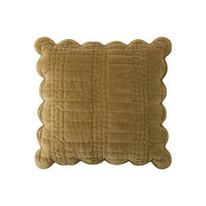 Laura Ashley Scalloped Ochre Yellow Cushion